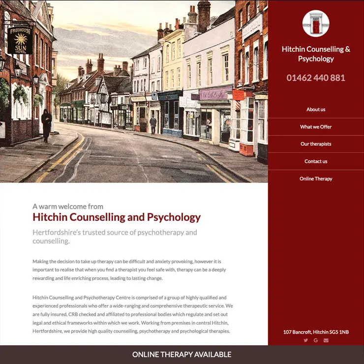 Web Design for Therapy Business